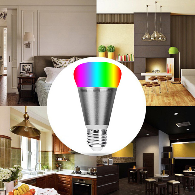 E27 11W RGBW WiFi Remote Control Wireless Smart LED Light Bulb, Work With Alexa & Google, AC 85-265V, Dimming Color, and Colorful Atmosphere Light Bulb